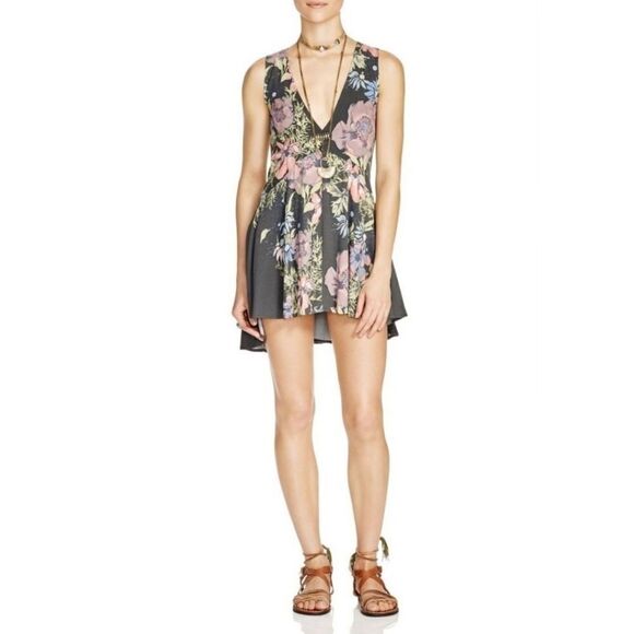 Free People Backyard Floral Tunic Top Dress XS - Picture 2 of 8